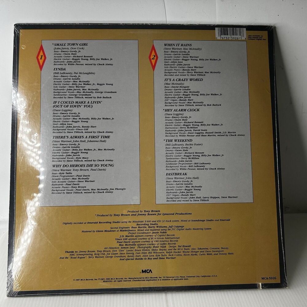 Steve Wariner - It's A Crazy World Vinyl LP SEALED MCA-5926 - Picture 3 of 7